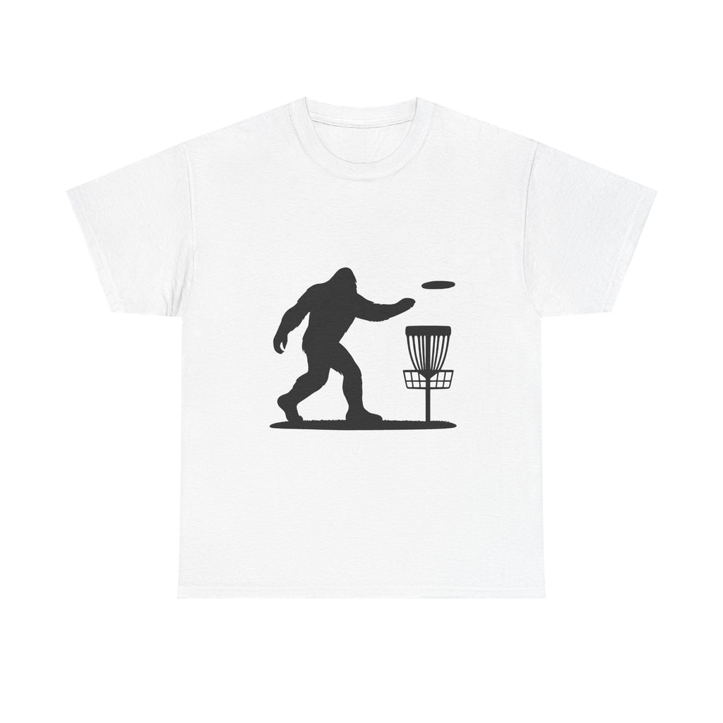 Sasquatch Disc Golf Tee, Unisex Heavy Cotton Shirt for Disc Golf Lovers, Outdoor Adventure Apparel, Perfect for Gifts and Gatherings