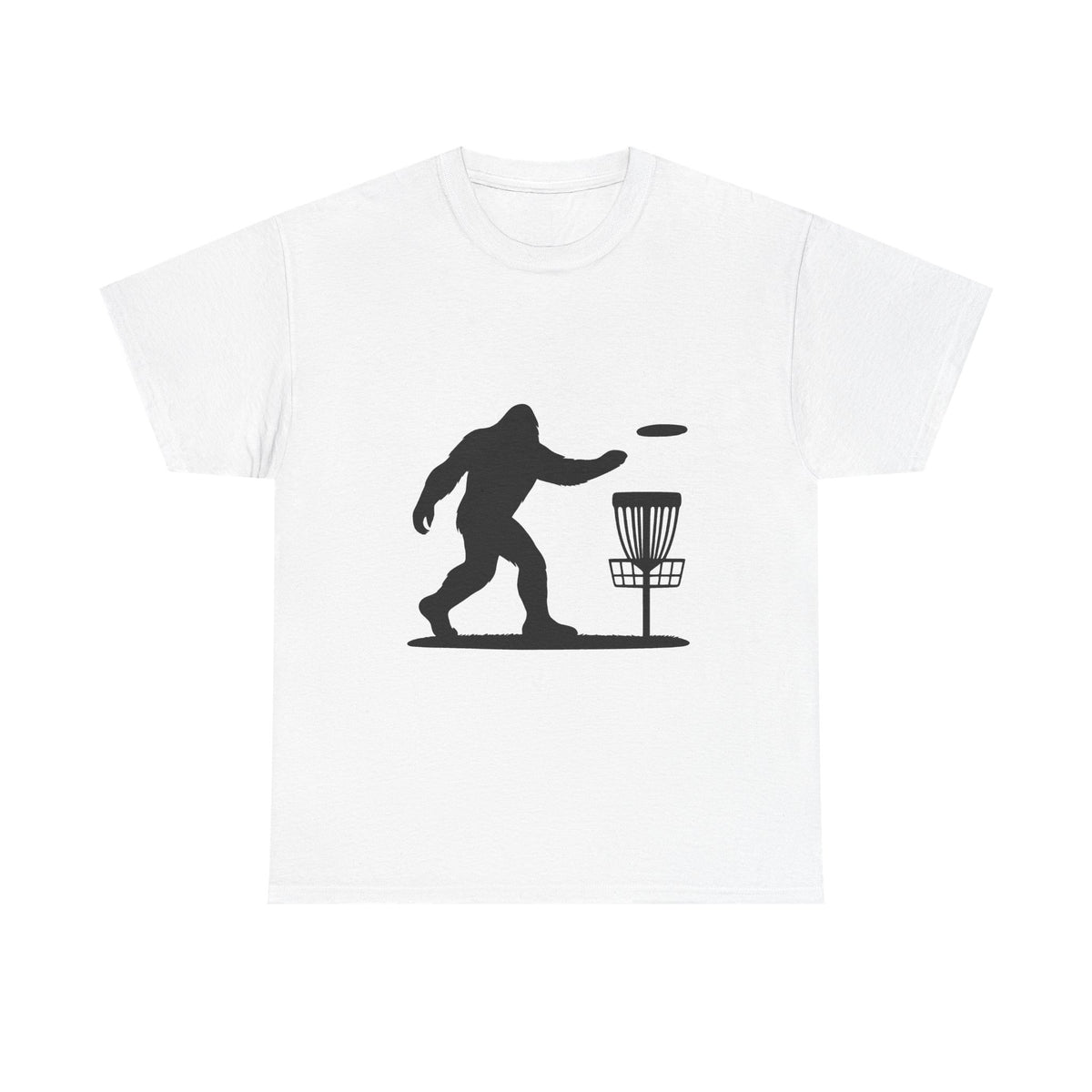 Sasquatch Disc Golf Tee, Unisex Heavy Cotton Shirt for Disc Golf Lovers, Outdoor Adventure Apparel, Perfect for Gifts and Gatherings