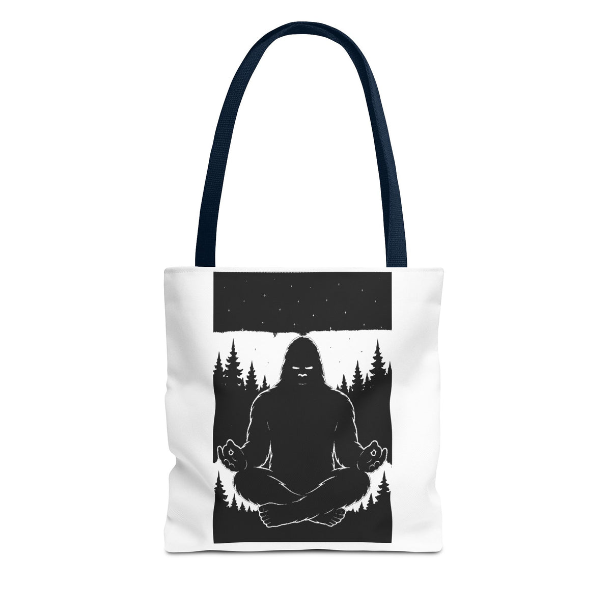 Mystical Sasquatch Tote Bag, Outdoor Adventure, Eco-Friendly Sac, Gift for Nature Lovers, Yoga Enthusiasts, Unique Design