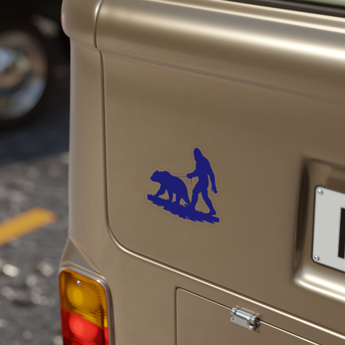 Bigfoot Blue Bear Sticker Die-Cut Outdoor Sticker
