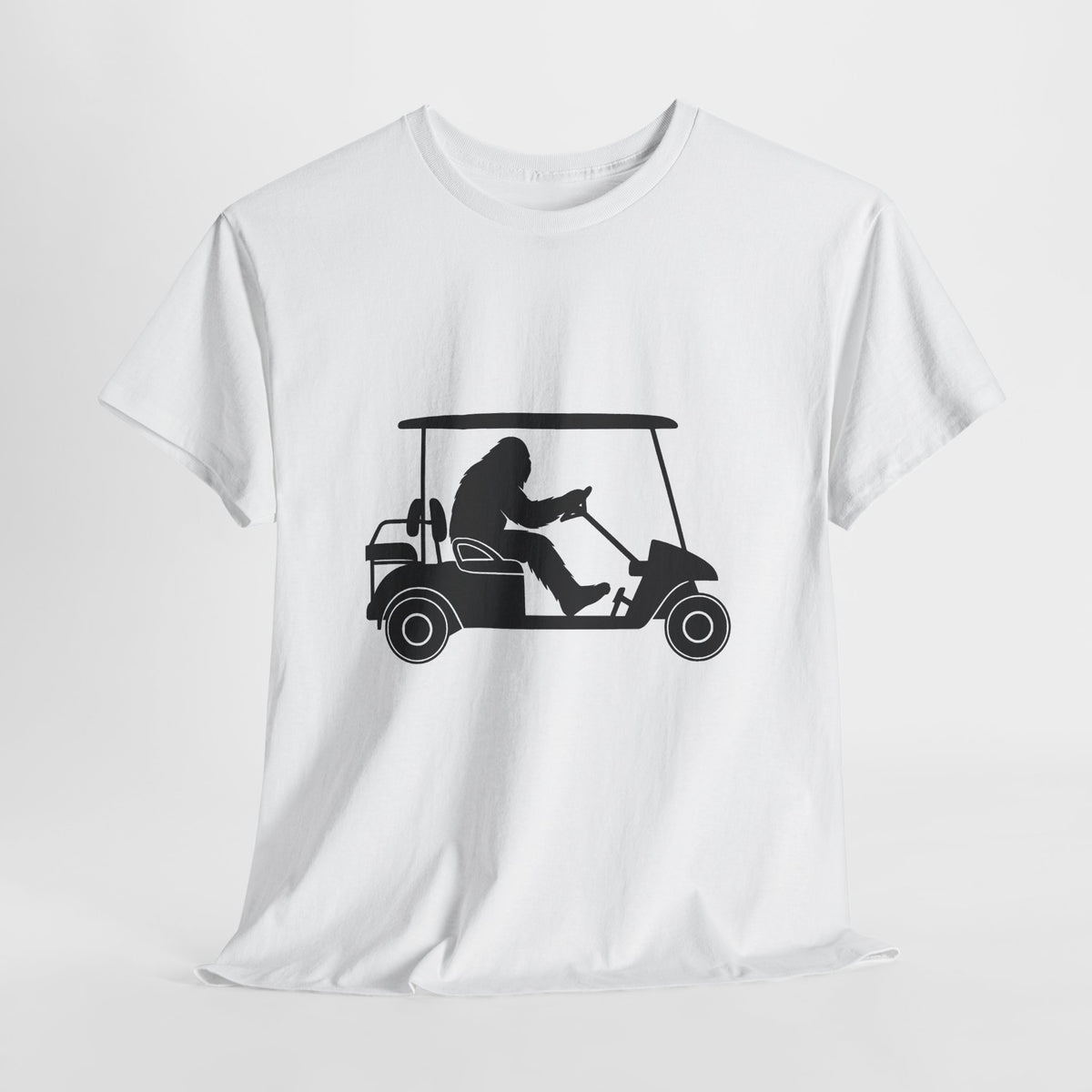 Bigfoot Golf Cart Fun Unisex Tee, Humor Tee, Golf Lover Shirt, Gift for Golfers, Relaxed Casual Wear