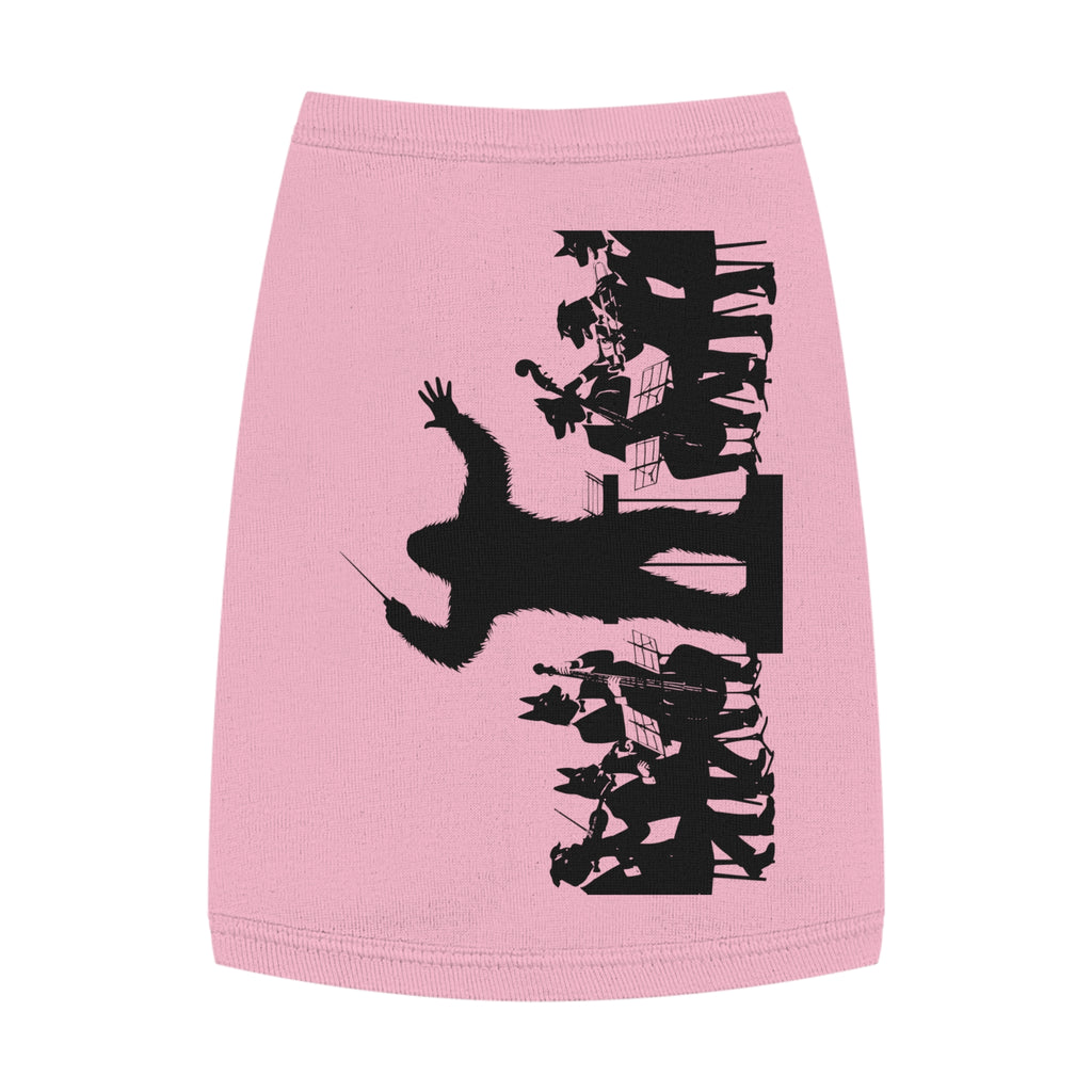 Bigfoot Conducting Dogman Orchestra Silhouette Pet Tank Top | Cryptid Dog Shirt, Gothic Puppy Tee