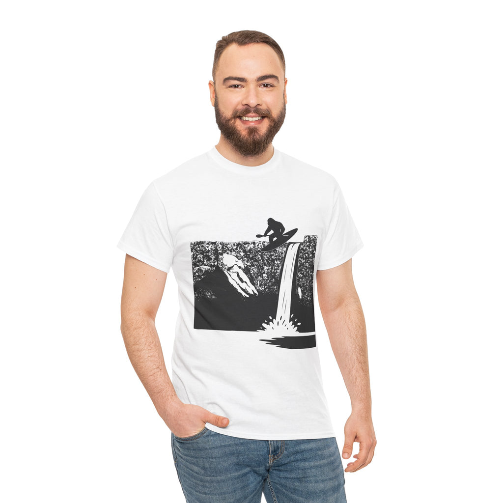 Send It Sasquatch Unisex Heavy Cotton Tee, kayak t-shirt, outdoorsman wear
