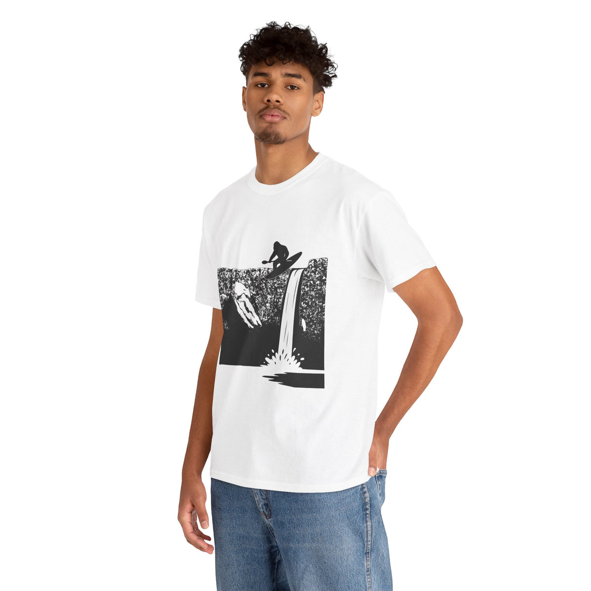 Send It Sasquatch Unisex Heavy Cotton Tee, kayak t-shirt, outdoorsman wear