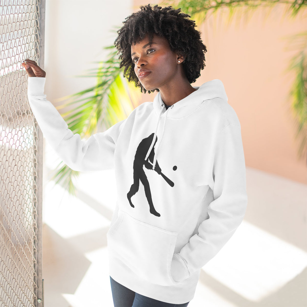 Sasquatch Home Run Baseball Fleece Hoodie | Perfect Gift for Sports Lovers | Cozy Apparel for Game Day, Fall & Winter | Baseball Fan Gear