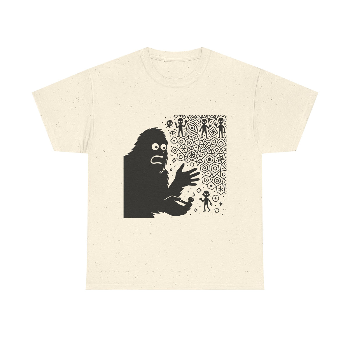 Bigfoot Spirit Molecule Unisex Heavy Cotton Tee, Gift for Nature Lovers, Unique Graphic Tee