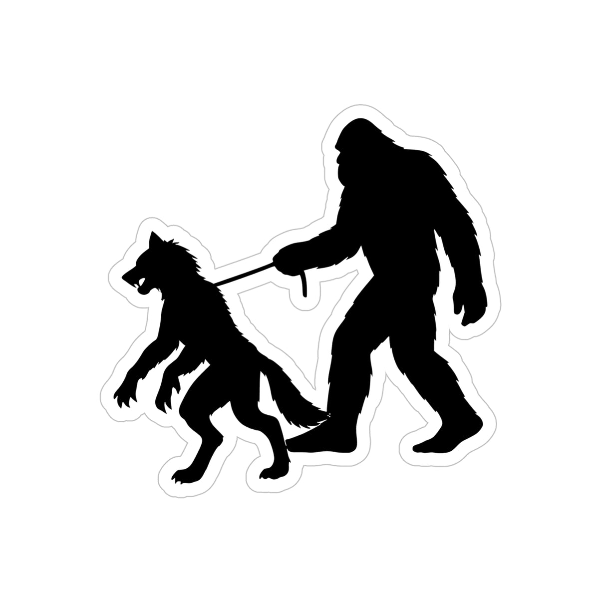 Sasquatch Dogman Outdoor Sticker, Die-Cut Bigfoot Decal for Cars, Water Bottles, Yeti Lovers, Gifts for Nature Enthusiasts, Hiking Decor
