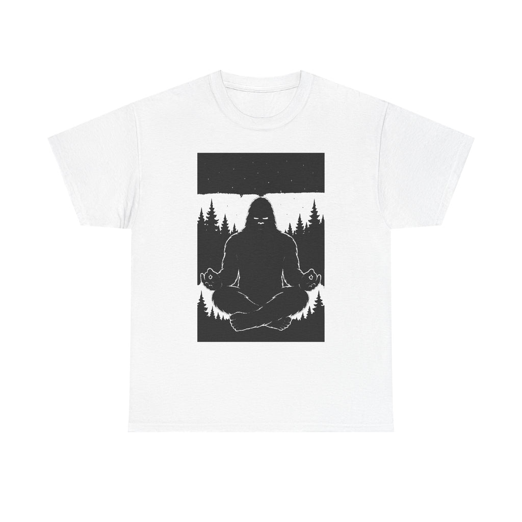 Bigfoot Meditating Tee, Unisex Heavy Cotton Tee, Nature Lovers Shirt, Gift for Outdoor Enthusiasts, Wilderness Exploration Wear, [...]