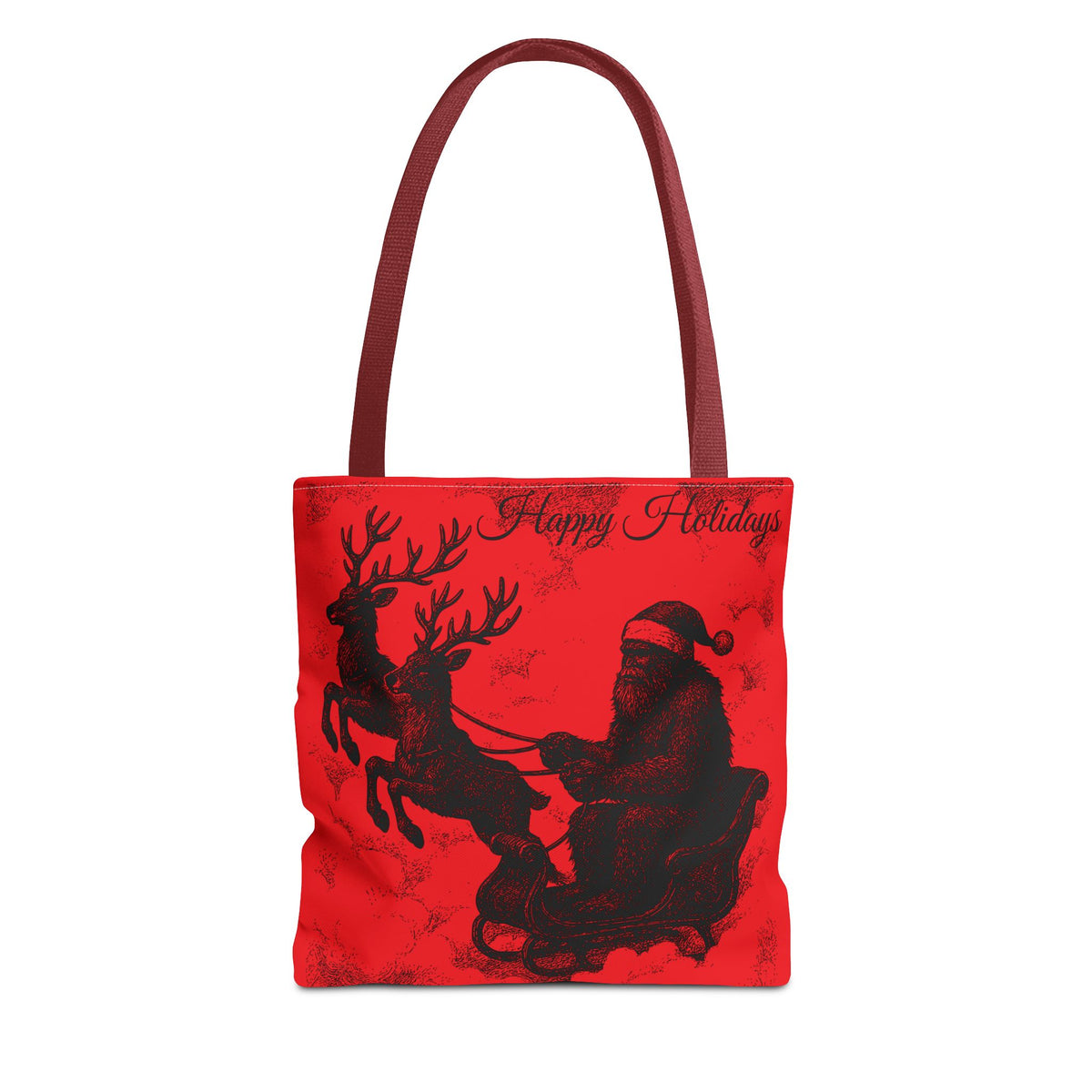 Sasquatch Santa "Cryptid Christmas" Tote Bag | Christmas Holiday Print
