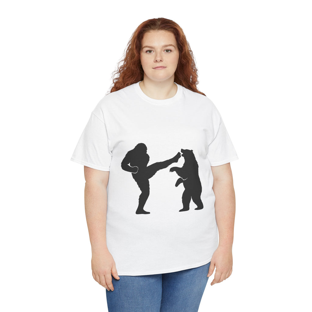 Sasquatch Grizzly Kick Tee, Unisex Heavy Cotton T-shirt, Fun Graphic T-shirt, Nature Lover Gift, Outdoor Adventure Apparel, Great for [...]