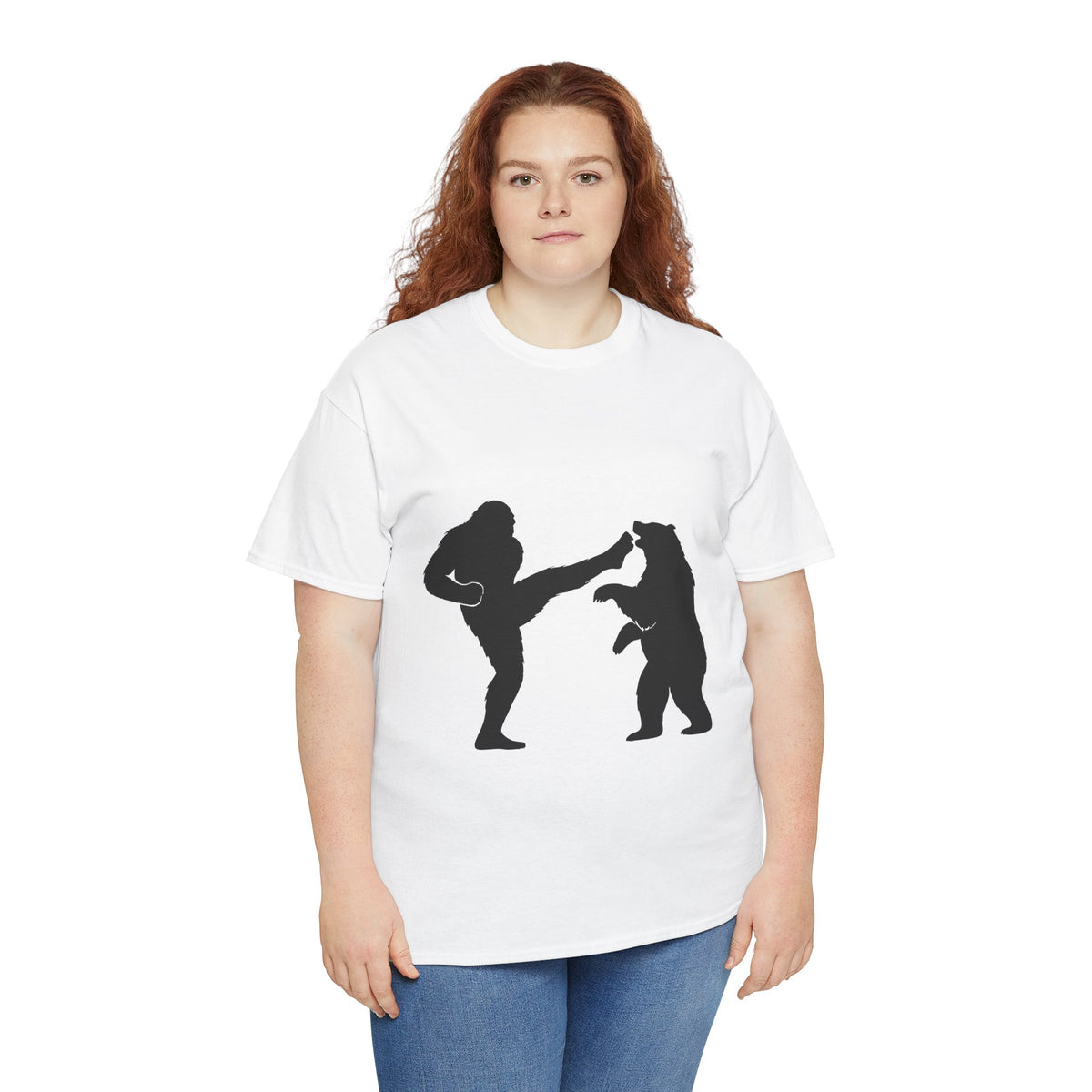 Sasquatch Grizzly Kick Tee, Unisex Heavy Cotton T-shirt, Fun Graphic T-shirt, Nature Lover Gift, Outdoor Adventure Apparel, Great for [...]