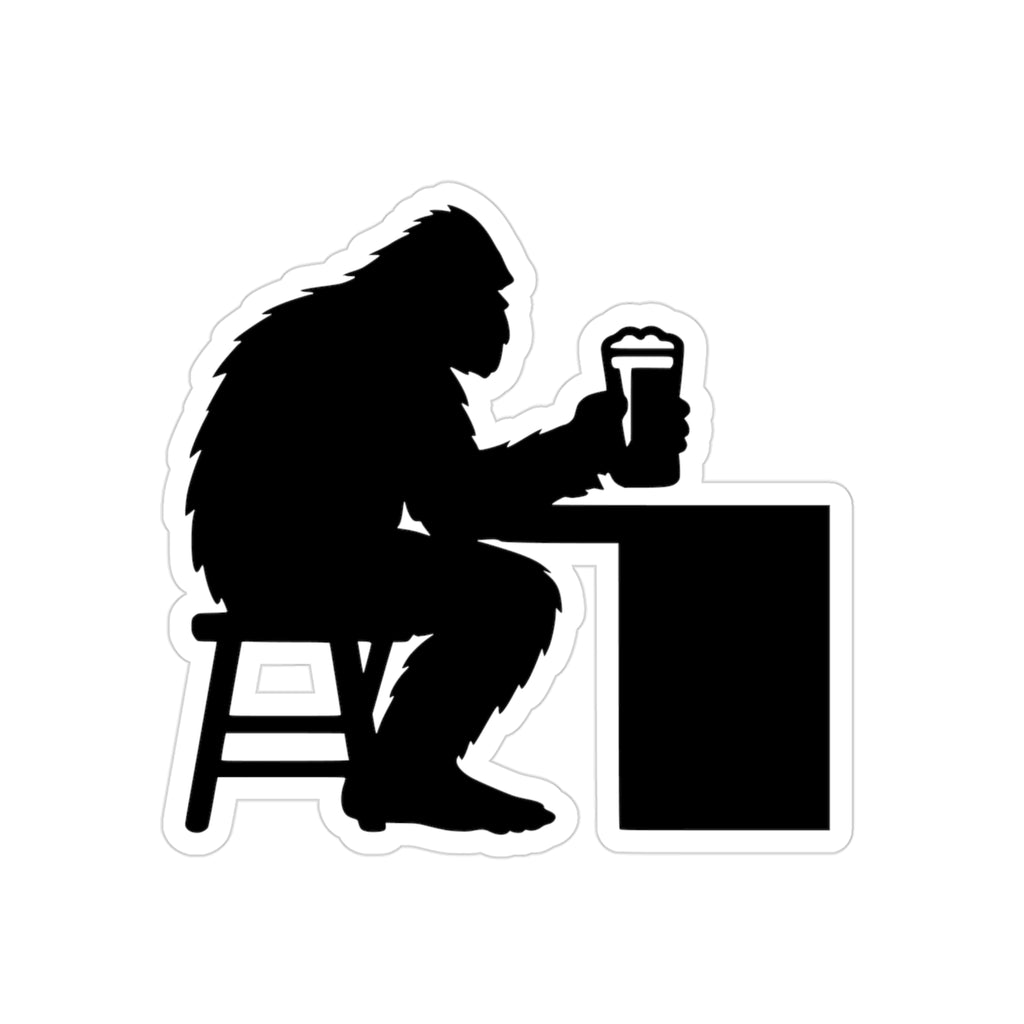 Bigfoot Beer Die-Cut Outdoor Stickers - Fun Sasquatch Beer Design, Perfect for Cars, Laptops, Water Bottles, Gifts, Outdoor Adventures