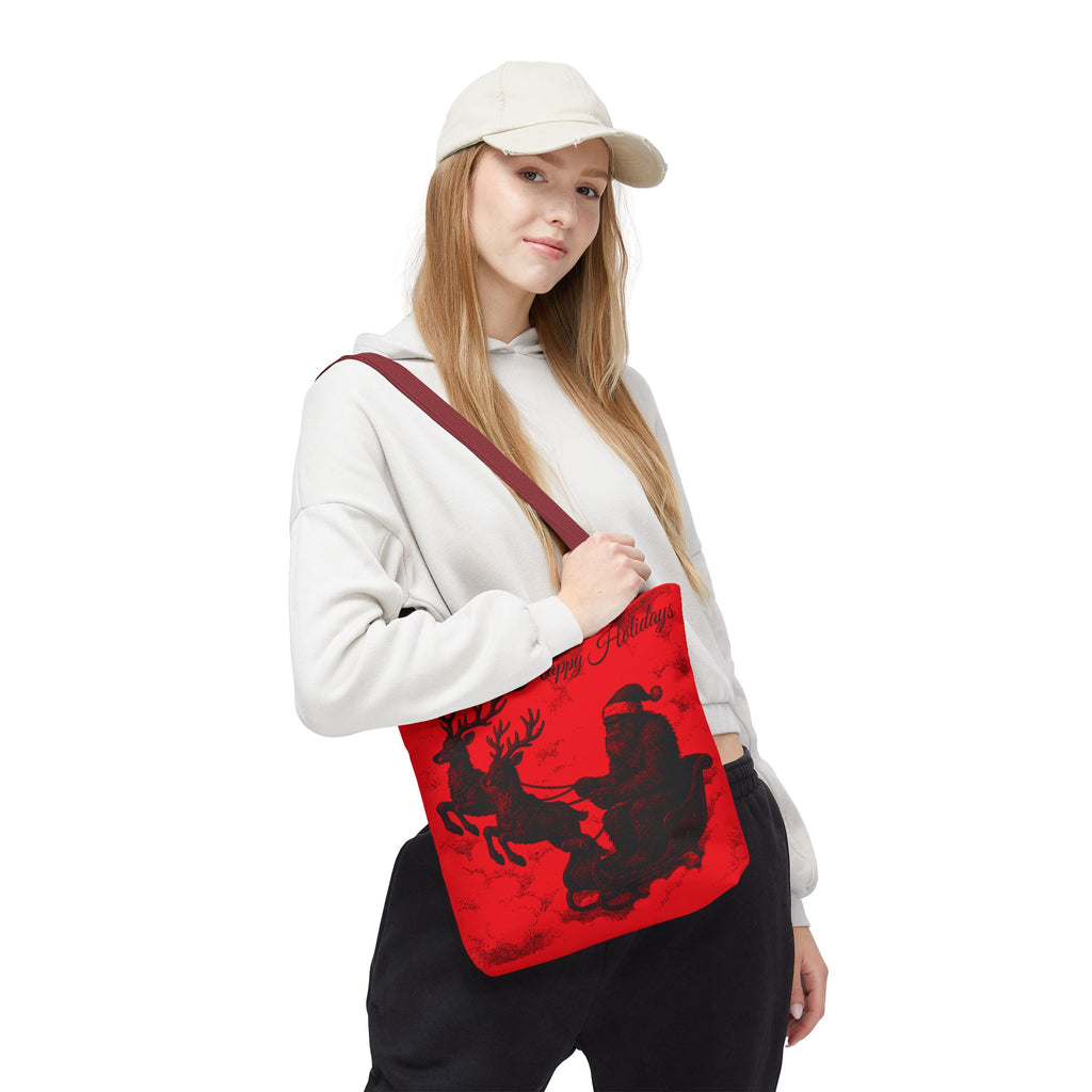 Sasquatch Santa "Cryptid Christmas" Tote Bag | Christmas Holiday Print