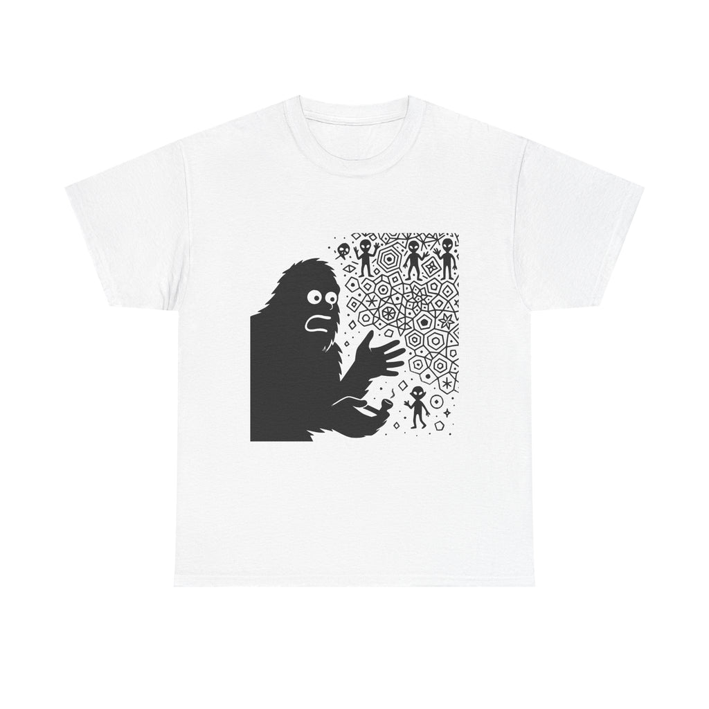 Bigfoot Spirit Molecule Unisex Heavy Cotton Tee, Gift for Nature Lovers, Unique Graphic Tee