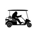 Bigfoot Golf Cart Kiss-Cut Stickers | Fun Decor for Laptops, Water Bottles, Party Favors, Gifts, RV Stickers