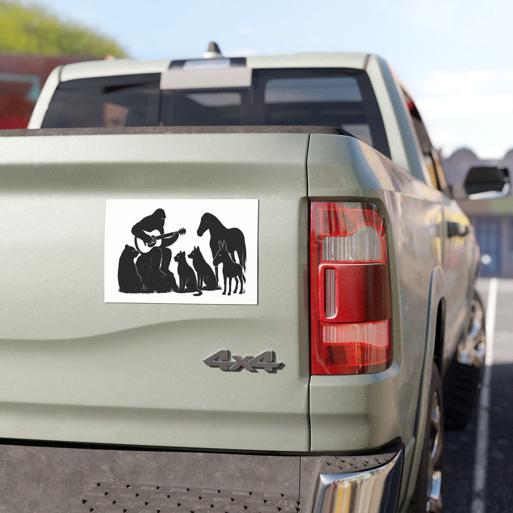 Sasquatch Serenades Forest Friends Car Magnets, Animal Lovers Gift, Funny Car Decor, Road Trip Essentials, Unique Vehicle Accessories