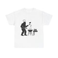 Chef Bigfoot Burger Cooking Tee - Fun Unisex Heavy Cotton T-Shirt, Gift for Foodies