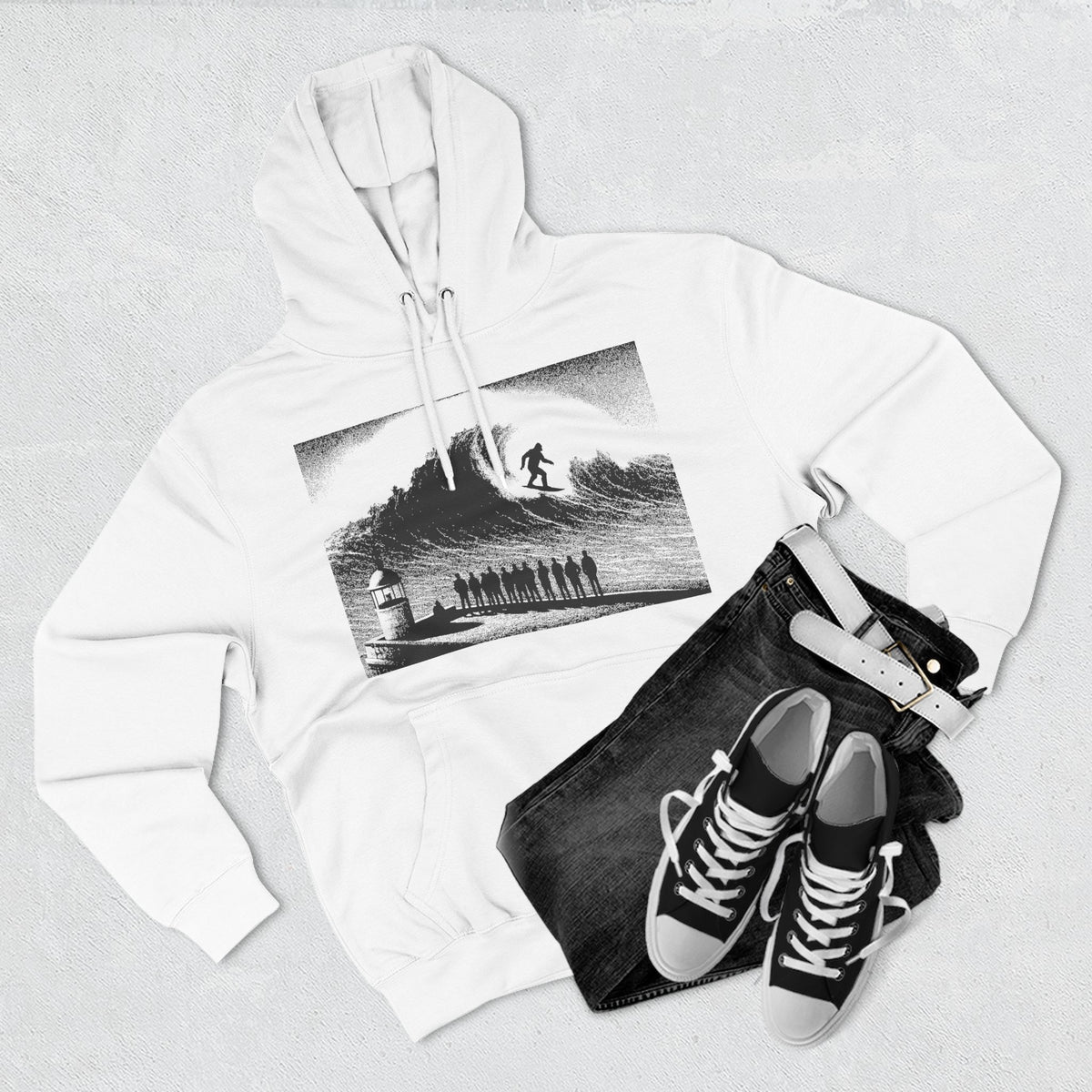 Sasquatch Nazaré Big Wave Surf Hoodie
