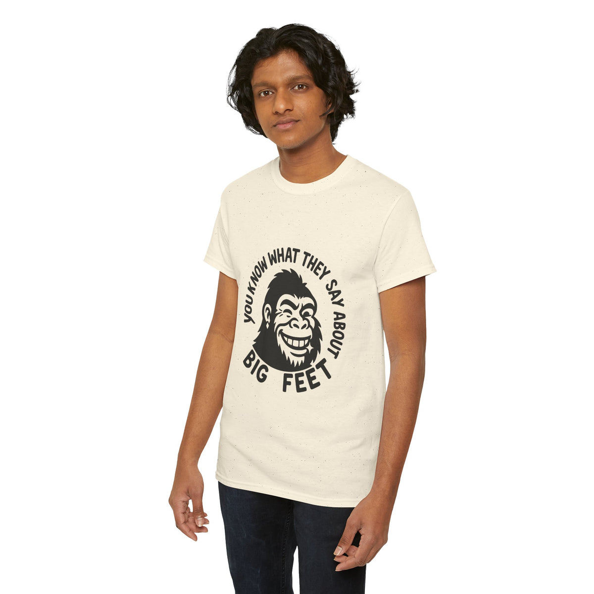Bigfoot Rizz Tee, Unisex Cotton T-Shirt, Casual Wear, Birthday Present, Joke Shirt
