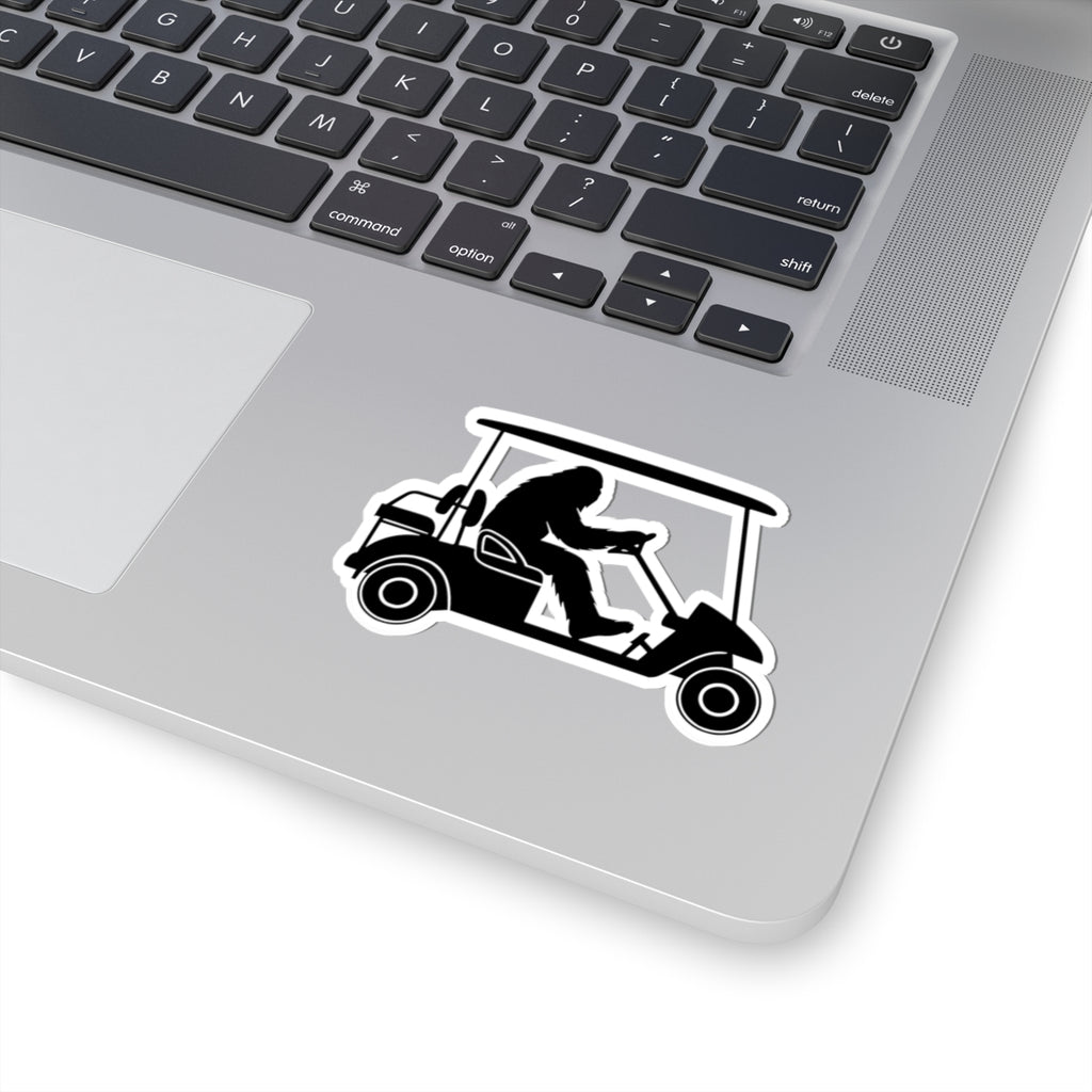 Bigfoot Golf Cart Kiss-Cut Stickers | Fun Decor for Laptops, Water Bottles, Party Favors, Gifts, RV Stickers