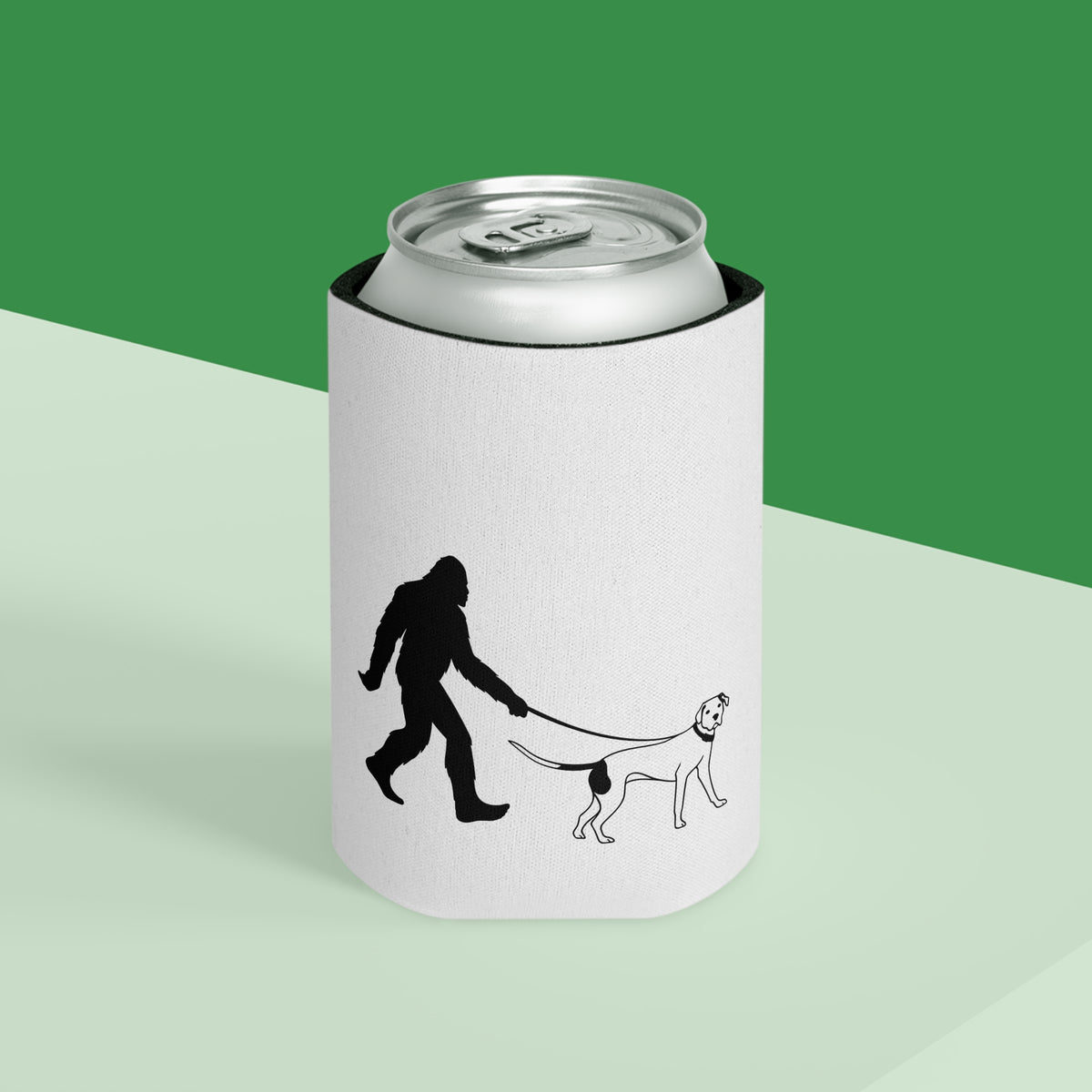 Sasquatch Dog Walk Can Cooler, Funny Drink Sleeve for Dog Lovers, Unique Gift for Outdoor Enthusiasts, Party Accessory, BBQ Must-Have