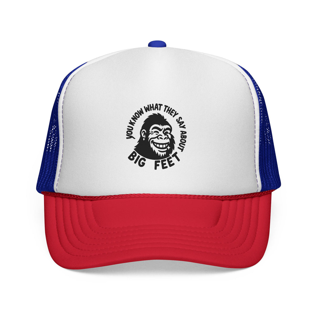 Bigfoot Rizz Trucker Cap, Funny Hat, Outdoor Adventure Gear, Unique Gifts for Him, Retro Style Cap