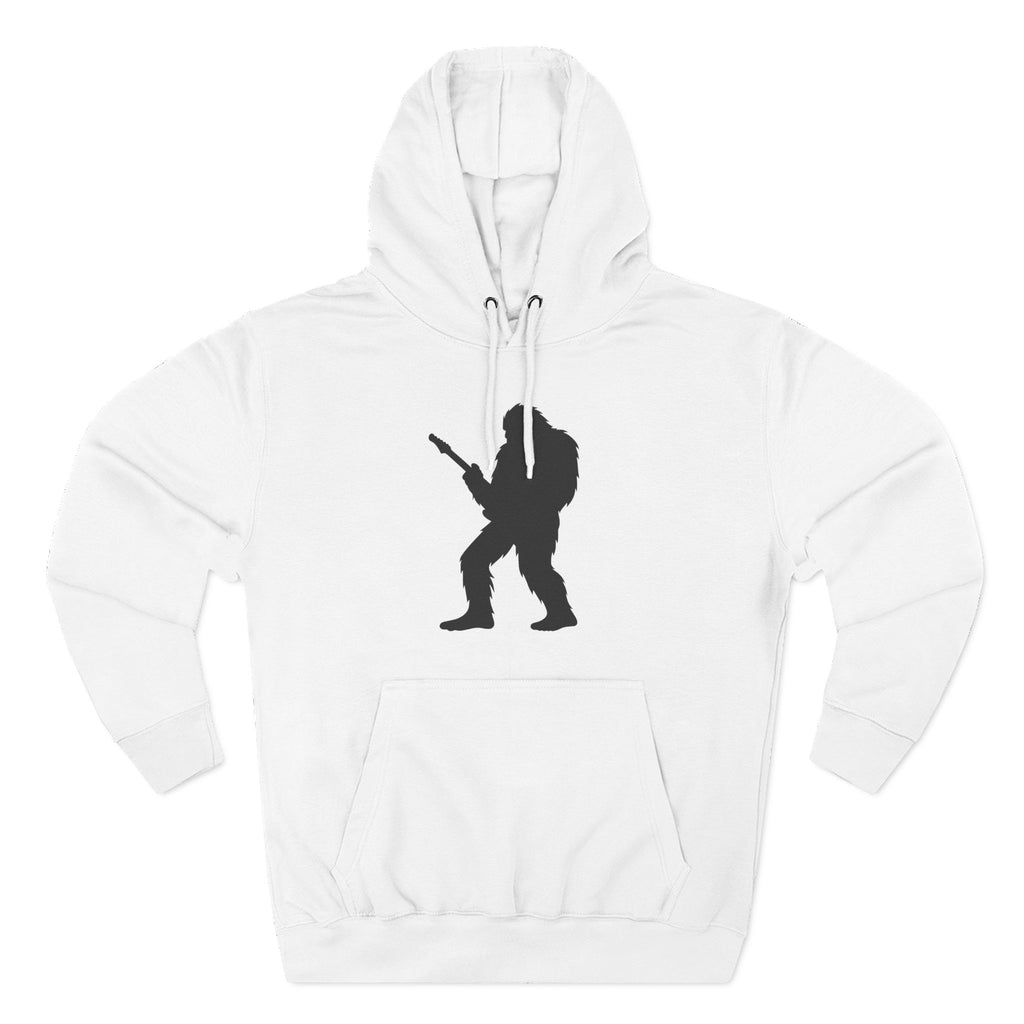 Rock 'n' Roll Sasquatch Fleece Hoodie | Music Lover Gift, Cozy Sweatshirt, Concert Outfit, Gift for Musicians, Casual Wear