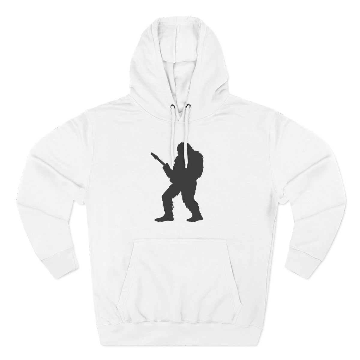 Rock 'n' Roll Sasquatch Fleece Hoodie | Music Lover Gift, Cozy Sweatshirt, Concert Outfit, Gift for Musicians, Casual Wear