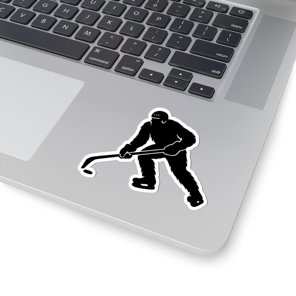 Hockey Squatch Stickers, Whimsical Bigfoot Hockey Decals, Unique Hockey Gifts, Funny Sport Stickers, Playful Laptop Decals