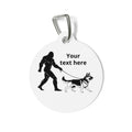 Bigfoot Walking German Shepherd pet tag | customizable engraved dog ID tag