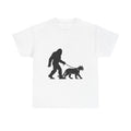 Bigfoot Walking Cougar, Outdoor Lover Gift, Funny Sasquatch Shirt, Nature Lover Apparel, Unique Graphic Tee
