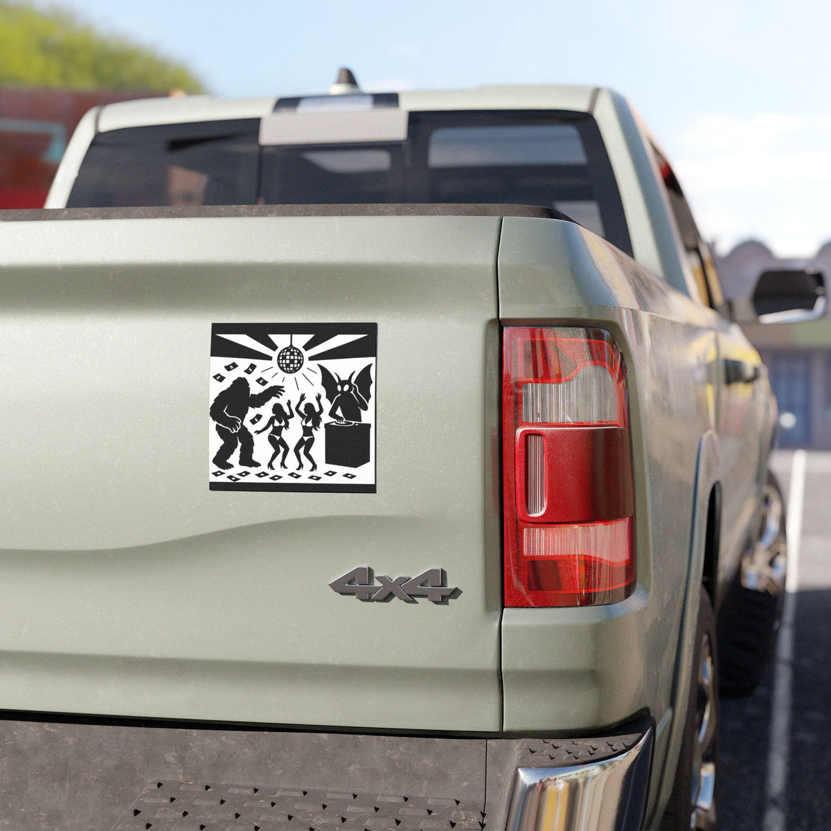 Bigfoot and Mothman In The Club Car Magnet, Funny Car Decor, Cryptid Lover Gift, Unique Auto Accessory, Dance Party Magnet