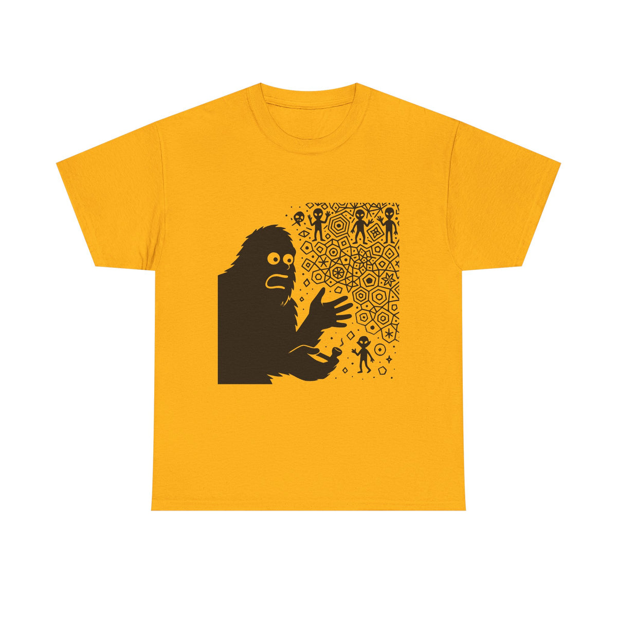 Bigfoot Spirit Molecule Unisex Heavy Cotton Tee, Gift for Nature Lovers, Unique Graphic Tee