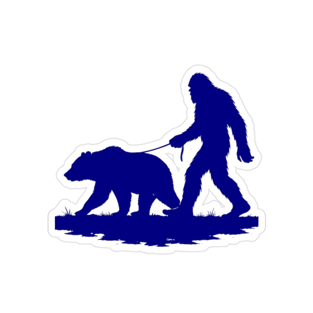 Bigfoot Blue Bear Sticker Die-Cut Outdoor Sticker