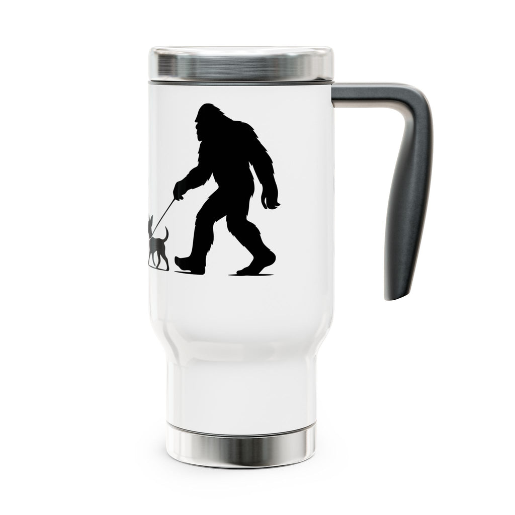Sasquatch Chihuahua Travel Mug, Perfect for Dog Lovers, Outdoors, Hiking Gift, Camping Accessory, 14oz Stainless Steel Insulated Cup