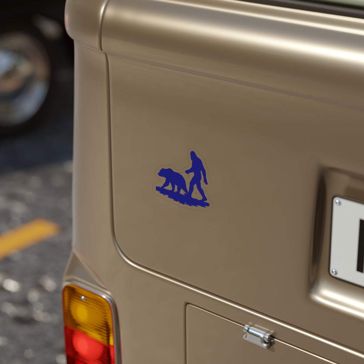Bigfoot Blue Bear Sticker Die-Cut Outdoor Sticker