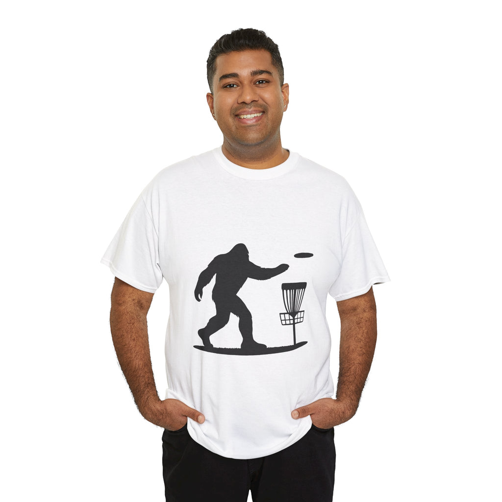 Sasquatch Disc Golf Tee, Unisex Heavy Cotton Shirt for Disc Golf Lovers, Outdoor Adventure Apparel, Perfect for Gifts and Gatherings