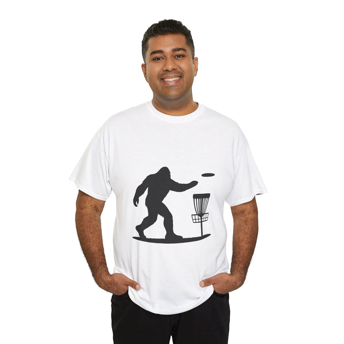Sasquatch Disc Golf Tee, Unisex Heavy Cotton Shirt for Disc Golf Lovers, Outdoor Adventure Apparel, Perfect for Gifts and Gatherings