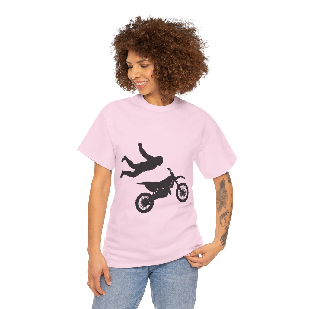 FMX No Handed Superman Sasquatch Unisex Heavy Cotton T-Shirt, Tee for Moto Enthusiasts