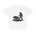 Bigfoot Pet Grizzly T Shirt, Unisex Heavy Cotton Shirt, Wilderness Lover Gift, Nature Exploration Apparel, Sasquatch T-Shirt