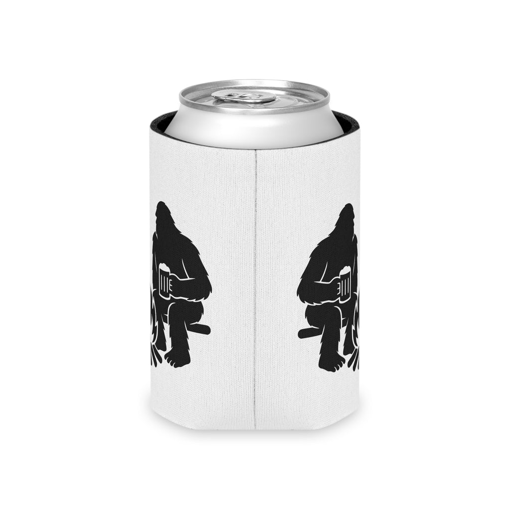 Cryptid Can Cooler - Bigfoot & Mothman Coozie - Sasquatch Beer Sleeve - Funny Cryptid Gift for Campfire or BBQ