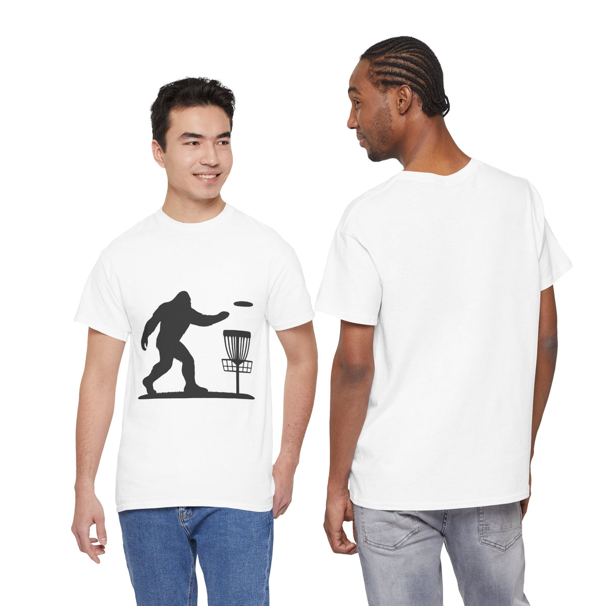 Sasquatch Disc Golf Tee, Unisex Heavy Cotton Shirt for Disc Golf Lovers, Outdoor Adventure Apparel, Perfect for Gifts and Gatherings