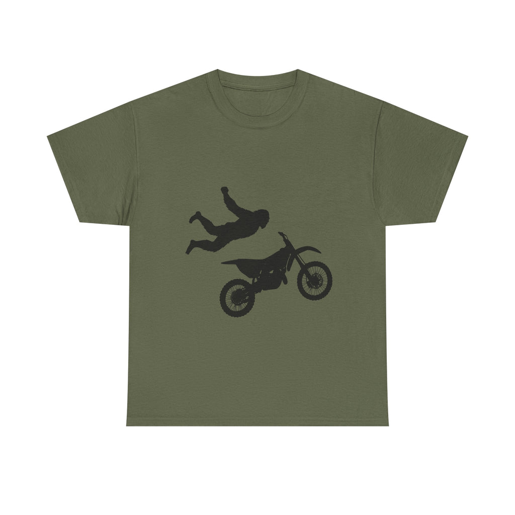 FMX No Handed Superman Sasquatch Unisex Heavy Cotton T-Shirt, Tee for Moto Enthusiasts