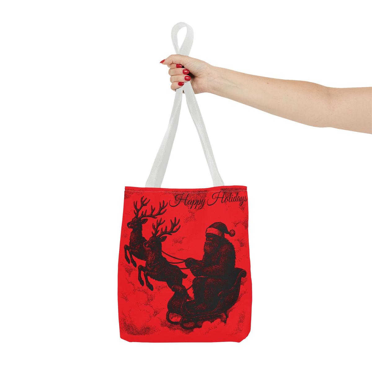 Sasquatch Santa "Cryptid Christmas" Tote Bag | Christmas Holiday Print