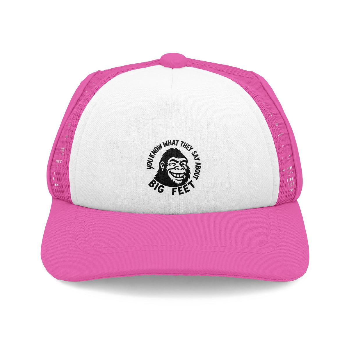 For Pets - Bigfoot Rizz Pet Trucker Hat | Retro Sasquatch graphic foam cap