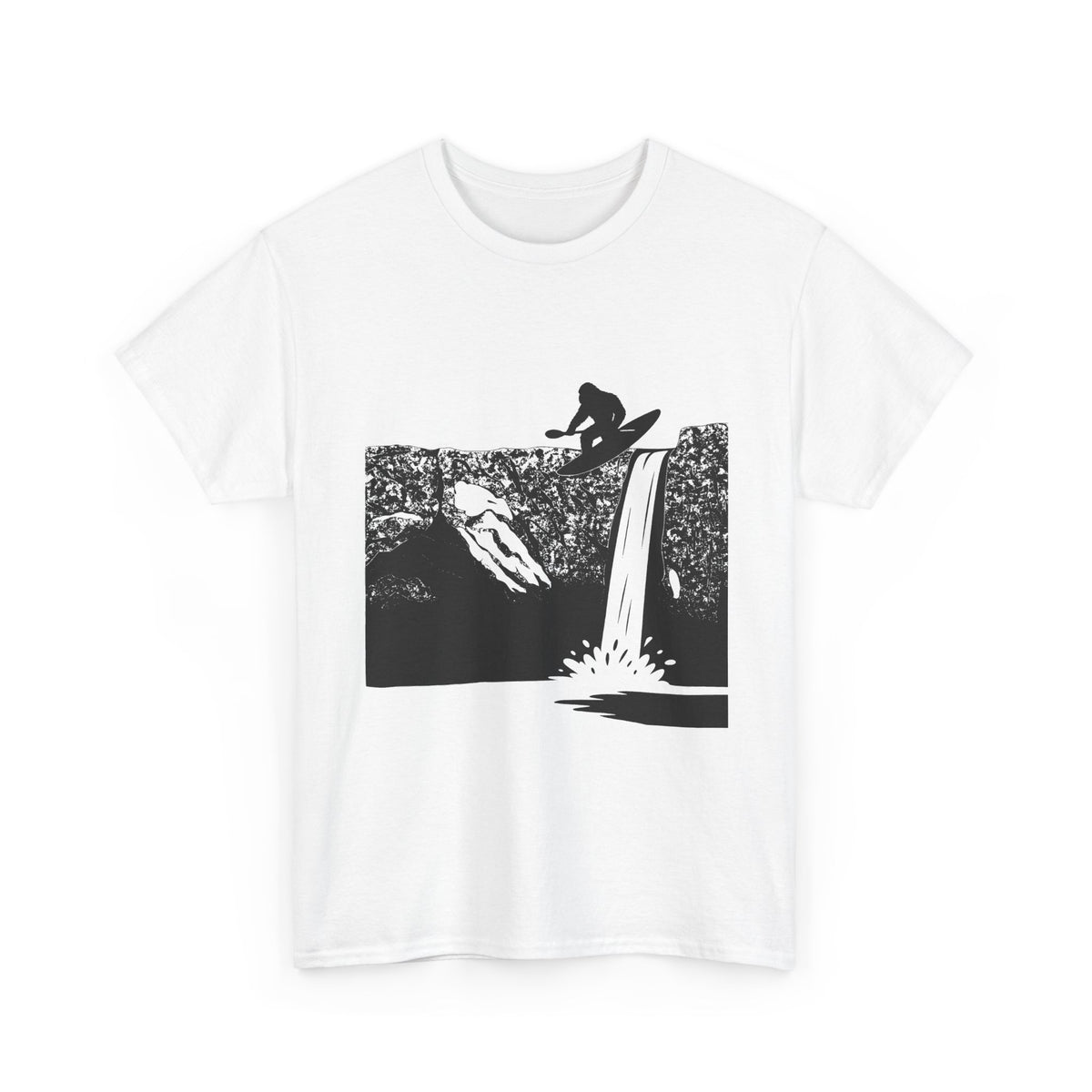 Send It Sasquatch Unisex Heavy Cotton Tee, kayak t-shirt, outdoorsman wear