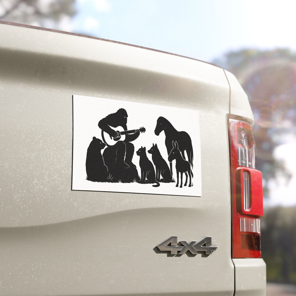 Sasquatch Serenades Forest Friends Car Magnets, Animal Lovers Gift, Funny Car Decor, Road Trip Essentials, Unique Vehicle Accessories
