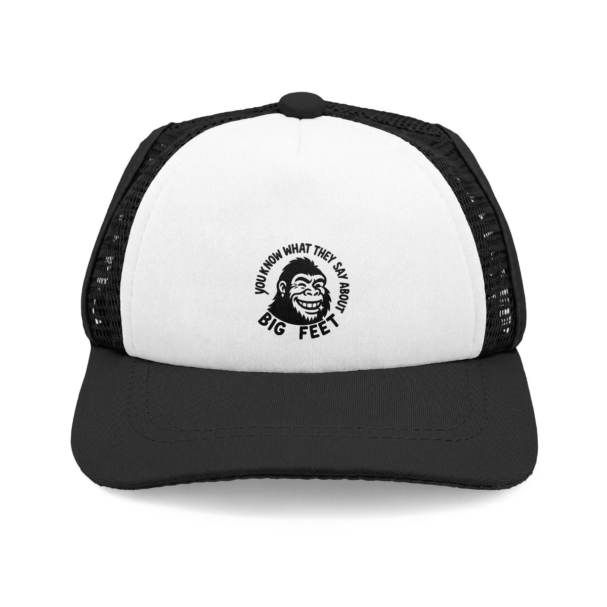 For Pets - Bigfoot Rizz Pet Trucker Hat | Retro Sasquatch graphic foam cap