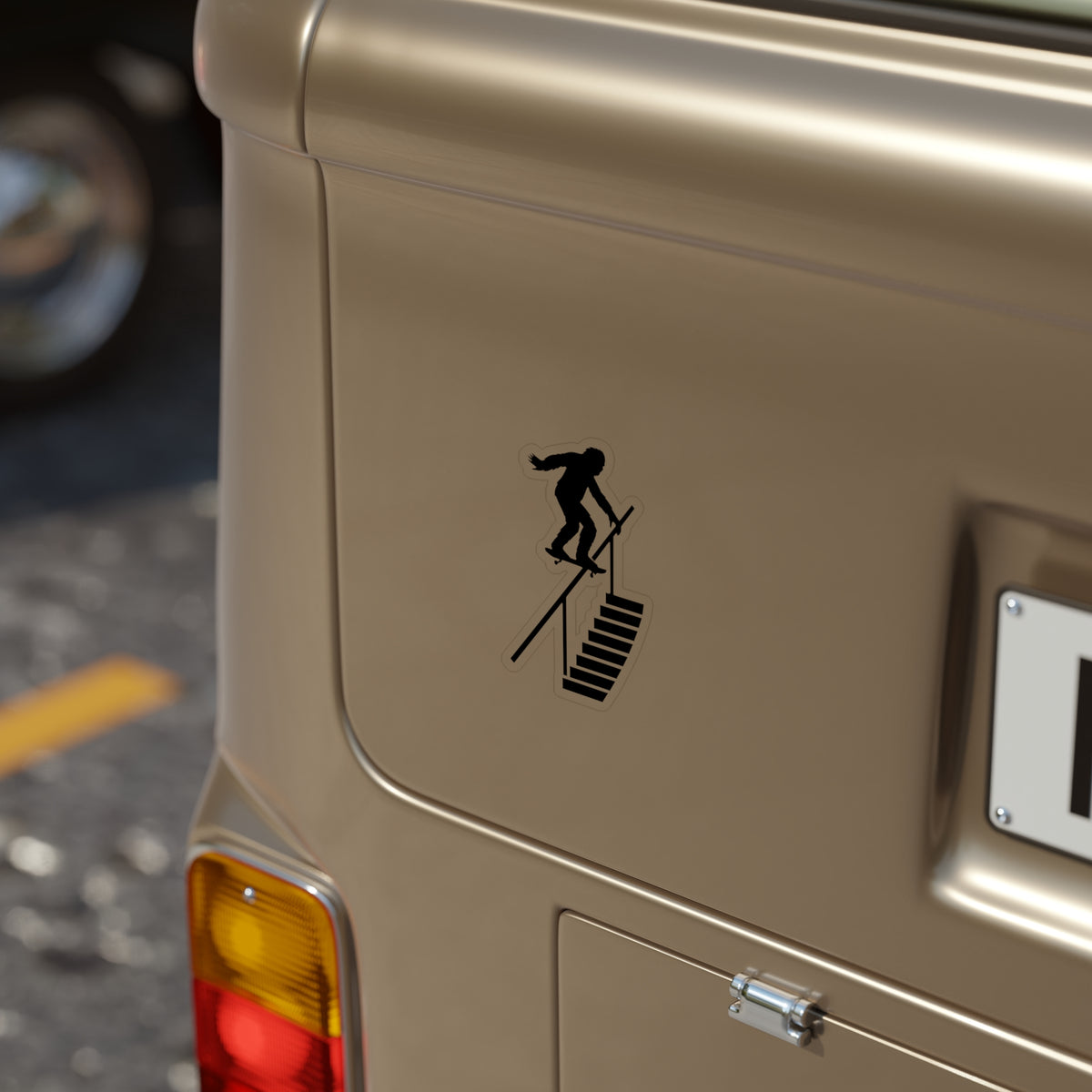 Sasquatch Backside Lipslide Handrail Die-Cut Sticker, Skateboarding Gift, Car Decal