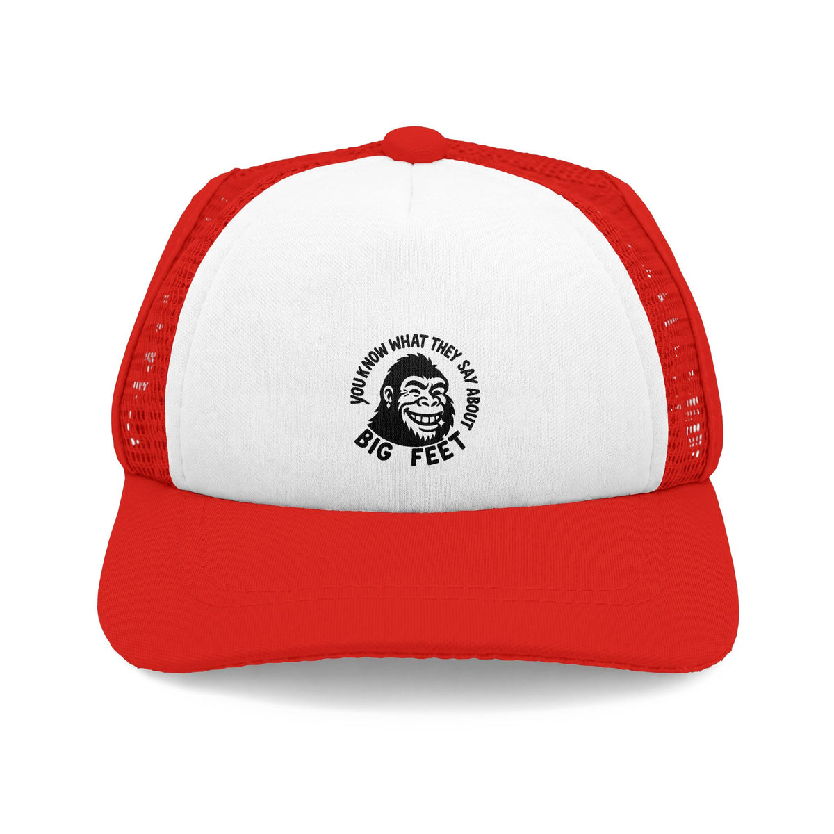 For Pets - Bigfoot Rizz Pet Trucker Hat | Retro Sasquatch graphic foam cap